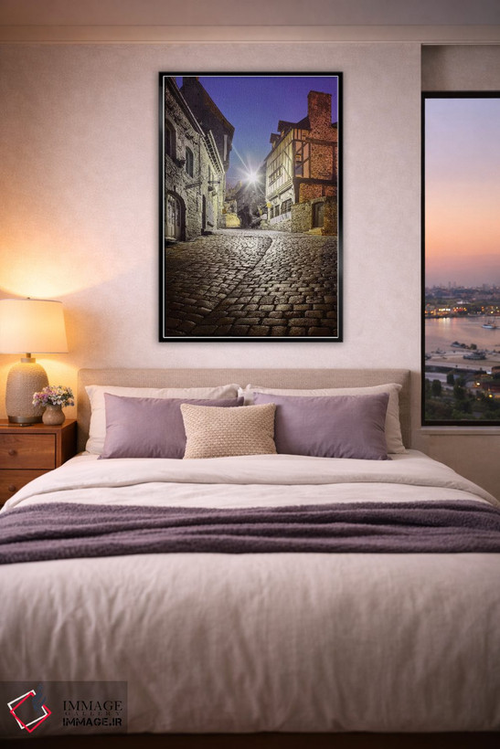 تابلو دکوراتیو Jerzual Street II,باوران، خیابان ژرژوال ۲ اثر فیلیپ منگوئن - D5B