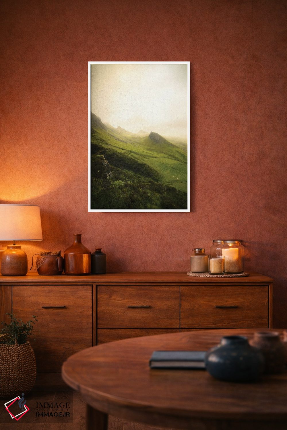 تابلو دکوراتیو Vertical View,کویرینگ در جزیره اسکای، نمای عمودی اثر فیلیپ منگوئن - D3W