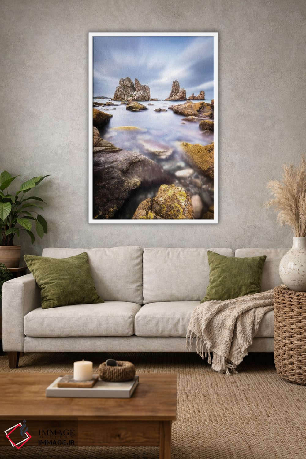 تابلو دکوراتیو منظره عمودی ساحل در برتانی اثر فیلیپ منگوئن - D1W