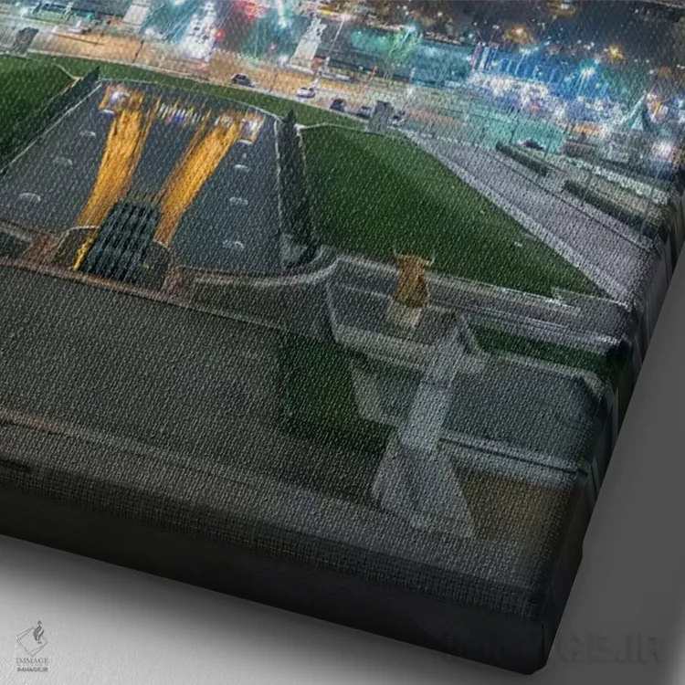 تابلو دکوراتیو برج ایفل در پاریس اثر فیلیپ منگوئن - نمای نزدیک بافت بوم