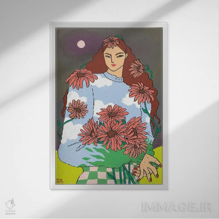 تابلو دکوراتیو جادوی خودت را پرورش بده اثر پینگ هاتا - نمای قابدار سفید