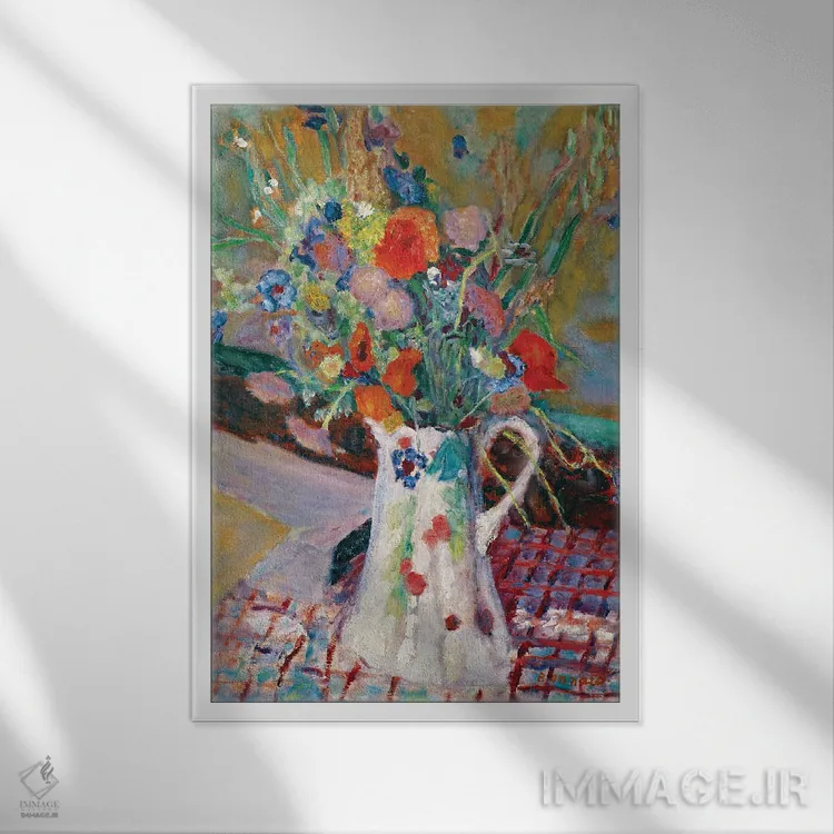 تابلو کلاسیک دسته گل گل های وحشی، 1922 اثر پیر بونار - نمای قابدار سفید