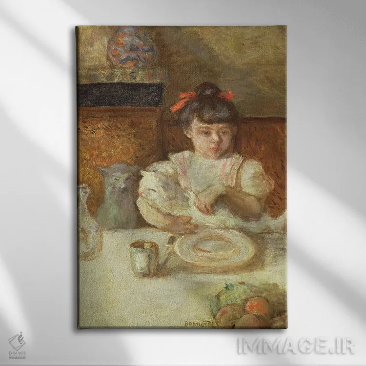 تابلو کلاسیک کودک با گربه ها، حدود 1906 اثر پیر بونار - نمای روبهرو روی دیوار