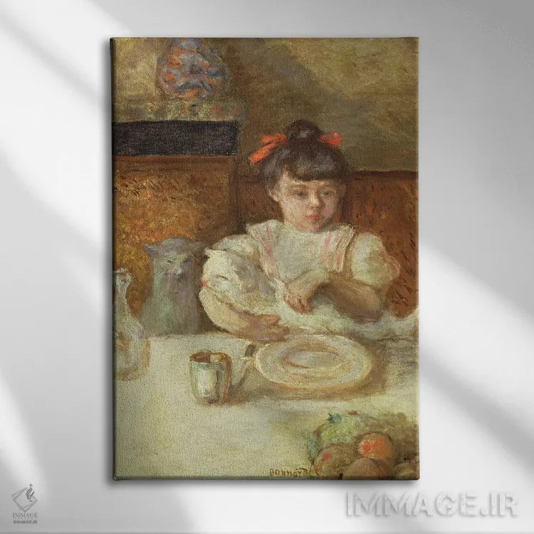 تابلو کلاسیک کودک با گربه ها، حدود 1906 اثر پیر بونار - نمای روبهرو روی دیوار