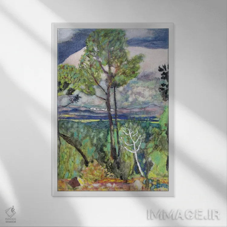 تابلو کلاسیک منظره اثر پیر بونار - نمای قابدار سفید