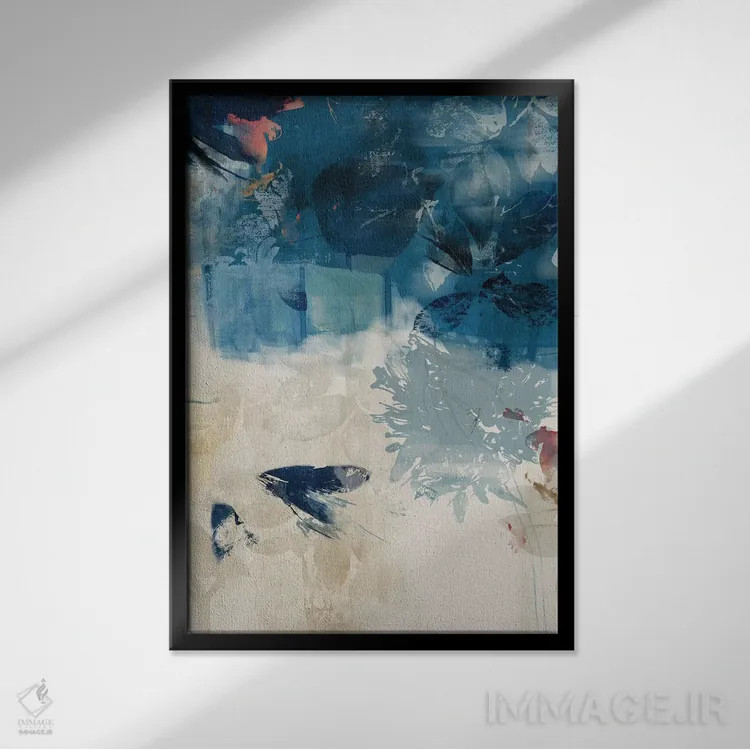 تابلو انتزاعی "سنگ بی قرار III" اثر پی آی گالری - نمای قابدار مشکی