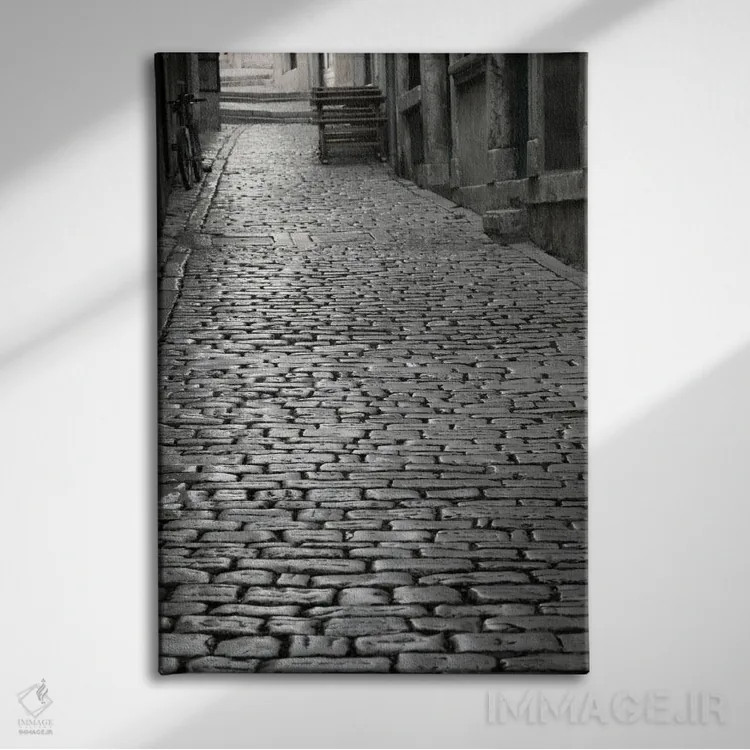 تابلو دکوراتیو Rovinj, Istria, Croatia" - "خیابان سنگ فرش، رووینج، ایس… اثر پانورامیک ایمجز - نمای روبهرو روی دیوار