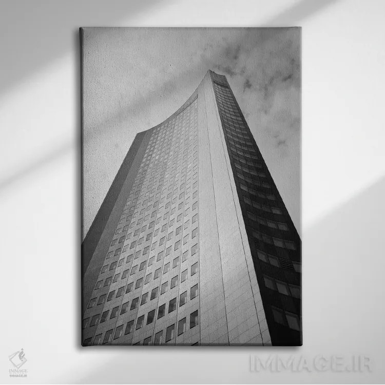 تابلو دکوراتیو City-Hochhaus, Leipzig, Saxony, Germany" - "نمای پایین… اثر پانورامیک ایمجز - نمای روبهرو روی دیوار