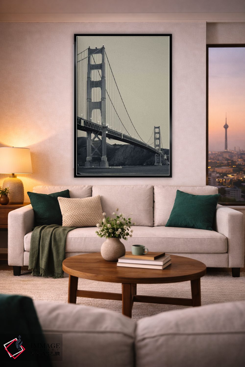 تابلو دکوراتیو San Francisco, California, USA" - "پل دروازه طلایی در ط… اثر پانورامیک ایمجز - D2B