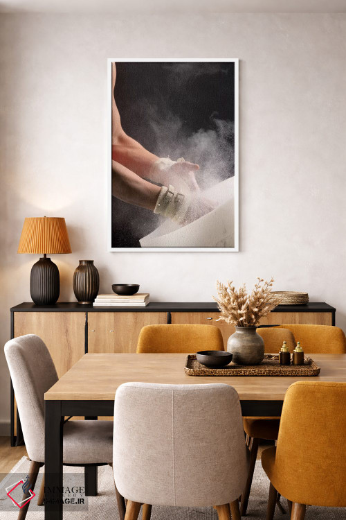 تابلو دکوراتیو ژیمناست مرد در حال گذاشتن گچ روی دست های خود، جزیره بین… اثر پانورامیک ایمجز - D4W