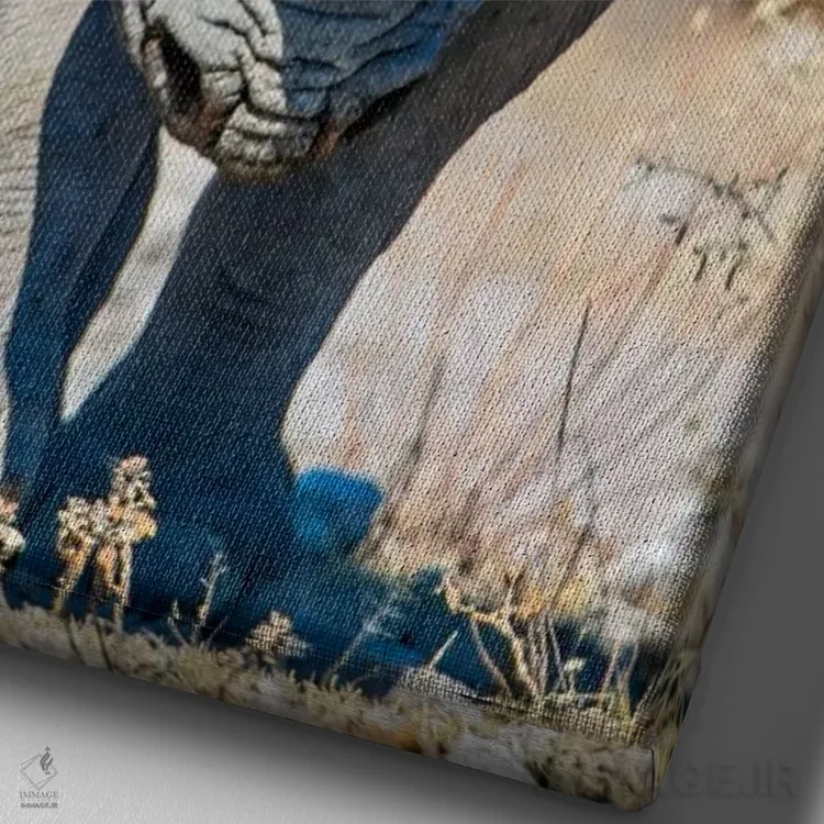 تابلو دکوراتیو Etosha National Park, Namibia" - "کرگدن سیاه II، پارک م… اثر پانورامیک ایمجز - نمای نزدیک بافت بوم