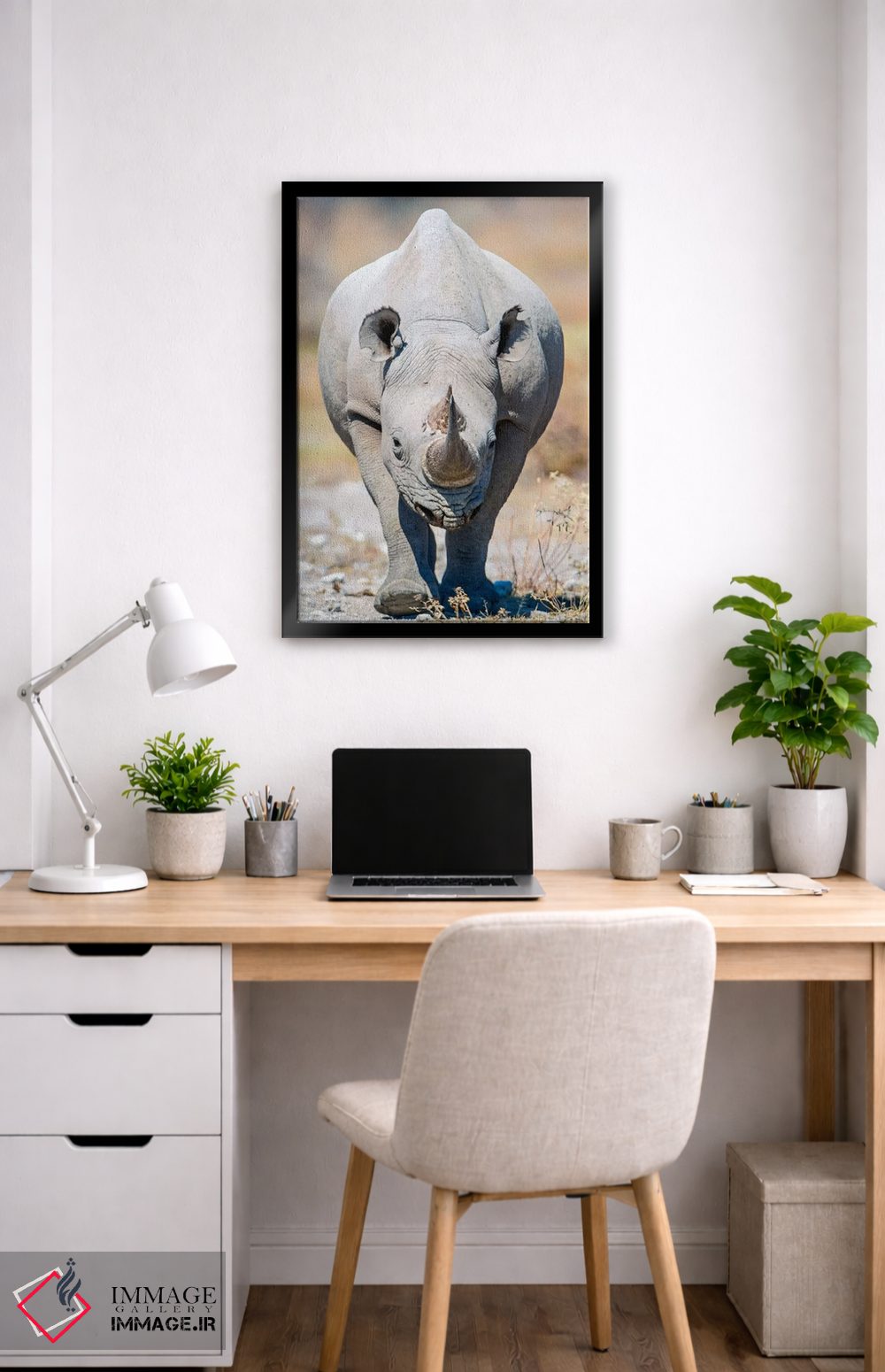 تابلو دکوراتیو Etosha National Park, Namibia" - "کرگدن سیاه II، پارک م… اثر پانورامیک ایمجز - D5B