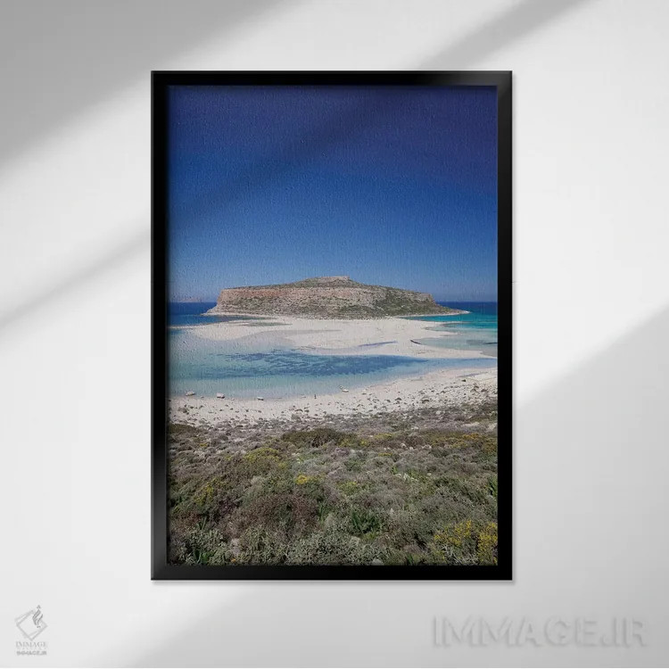 تابلو دکوراتیو Balos Lagoon, Kissamos, Chania, Crete, Greece" - "کوه پ… اثر پانورامیک ایمجز - نمای قابدار مشکی