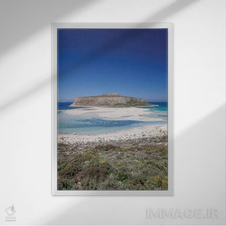 تابلو دکوراتیو Balos Lagoon, Kissamos, Chania, Crete, Greece" - "کوه پ… اثر پانورامیک ایمجز - نمای قابدار سفید
