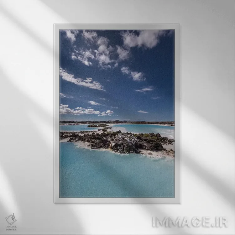 تابلو دکوراتیو Svartsengi Geothermal Power Station, Blue Lagoon Geothe… اثر پانورامیک ایمجز - نمای قابدار سفید