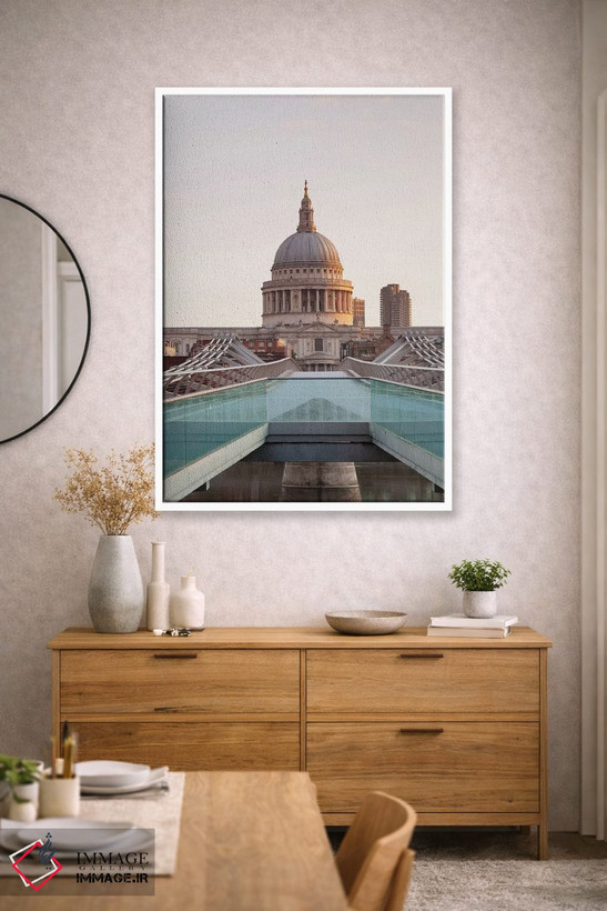 تابلو دکوراتیو Millennium Bridge, London, England" - "کلیسای سنت پل II… اثر پانورامیک ایمجز - D1W
