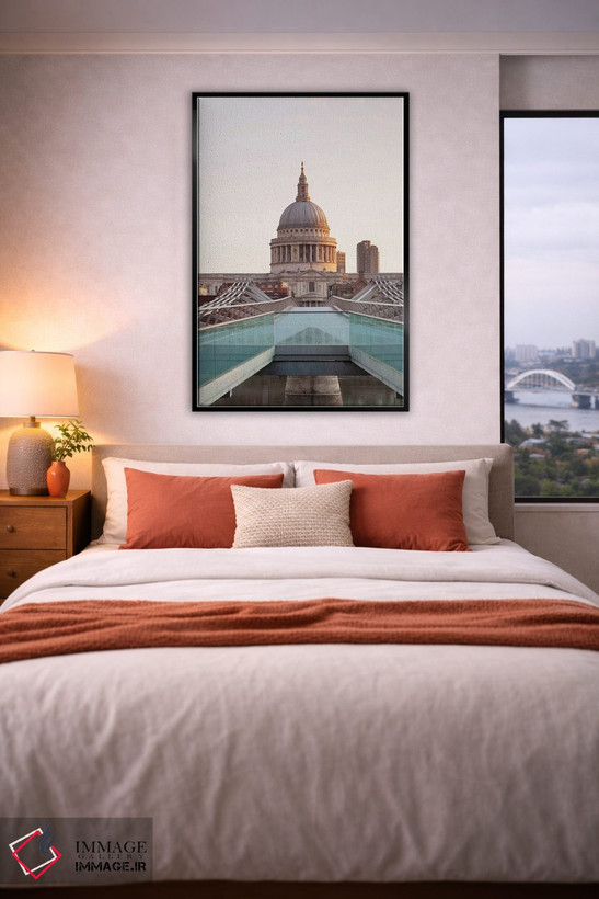 تابلو دکوراتیو Millennium Bridge, London, England" - "کلیسای سنت پل II… اثر پانورامیک ایمجز - D4B