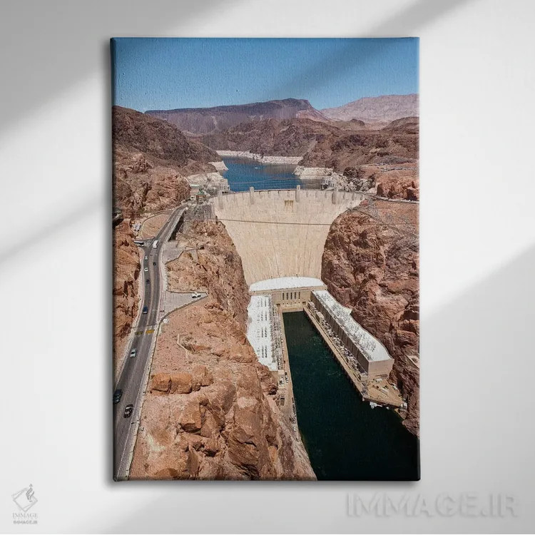 تابلو دکوراتیو Black Canyon, Colorado River, Nevada اثر پانورامیک ایمجز - نمای روبهرو روی دیوار