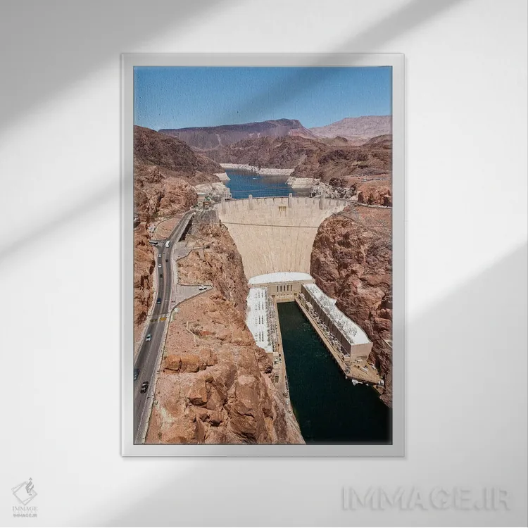 تابلو دکوراتیو Black Canyon, Colorado River, Nevada اثر پانورامیک ایمجز - نمای قابدار سفید