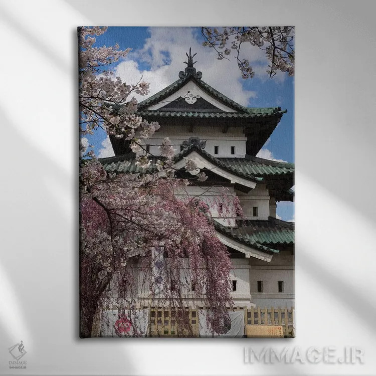 تابلو دکوراتیو Hirosaki Park, Hirosaki, Aomori Prefecture, Japan" - "ق… اثر پانورامیک ایمجز - نمای روبهرو روی دیوار