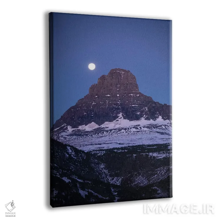 تابلو دکوراتیو Glacier National Park, Montana, USA" - "ماه بر فراز قله… اثر پانورامیک ایمجز - نمای پرسپکتیو محصول