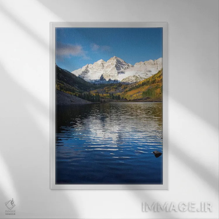 تابلو دکوراتیو Maroon Bells, Maroon Creek Valley, Aspen, Pitkin County… اثر پانورامیک ایمجز - نمای قابدار سفید