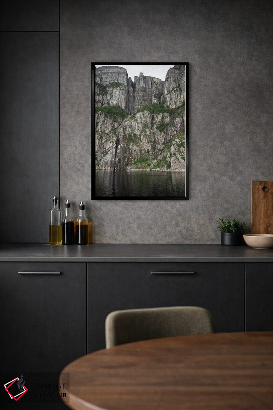تابلو دکوراتیو Preikestolen, Hogsfjord, Forsand, Norway" - "نمای زاویه… اثر پانورامیک ایمجز - D1B