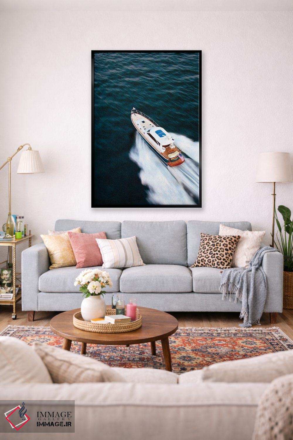 تابلو دکوراتیو Newport, Rhode Island, USA II" - "قایق بادبانی هانت ۵۲… اثر پانورامیک ایمجز - D1B