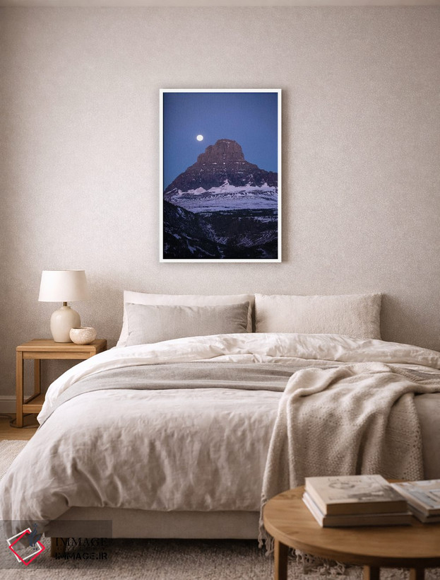 تابلو دکوراتیو Glacier National Park, Montana, USA" - "ماه بر فراز قله… اثر پانورامیک ایمجز - D5W