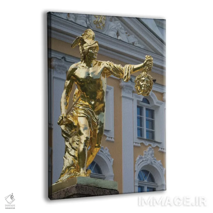 تابلو دکوراتیو Petergof, St. Petersburg, Russia" - "مجسمه پرسئوس در آب… اثر پانورامیک ایمجز - نمای پرسپکتیو محصول