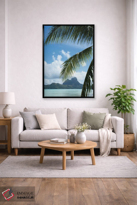 تابلو دکوراتیو Bora Bora, Society Islands, French Polynesia" - "درخت ن… اثر پانورامیک ایمجز - D2B