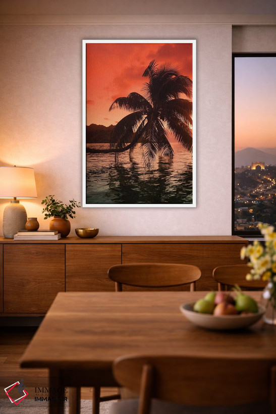 تابلو دکوراتیو Moorea, Tahiti, French Polynesia I" - "درختان نخل در هن… اثر پانورامیک ایمجز - D1W