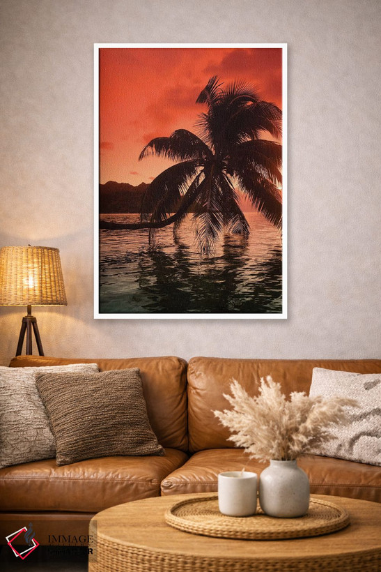 تابلو دکوراتیو Moorea, Tahiti, French Polynesia I" - "درختان نخل در هن… اثر پانورامیک ایمجز - D4W