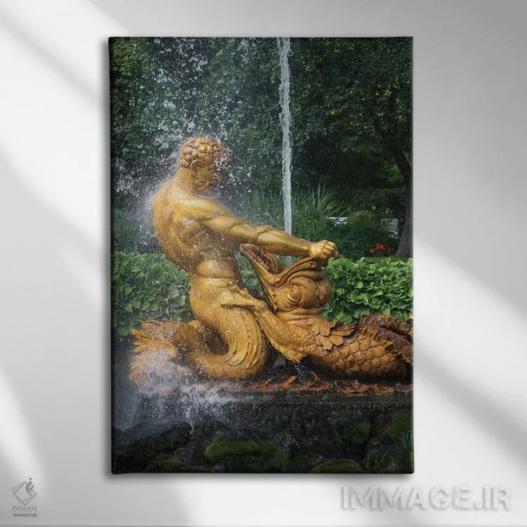 تابلو دکوراتیو Lower Park, Peterhof Grand Palace, St. Petersburg, Russ… اثر پانورامیک ایمجز - نمای روبهرو روی دیوار