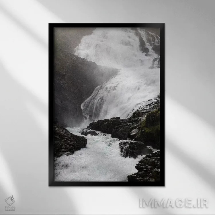 تابلو دکوراتیو Kjosfossen, Sogn Og Fjordane County, Norway,منظره دیدنی… اثر پانورامیک ایمجز - نمای قابدار مشکی