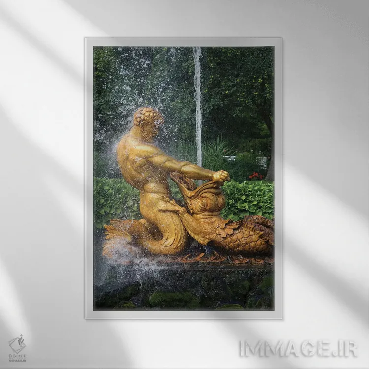 تابلو دکوراتیو Lower Park, Peterhof Grand Palace, St. Petersburg, Russ… اثر پانورامیک ایمجز - نمای قابدار سفید