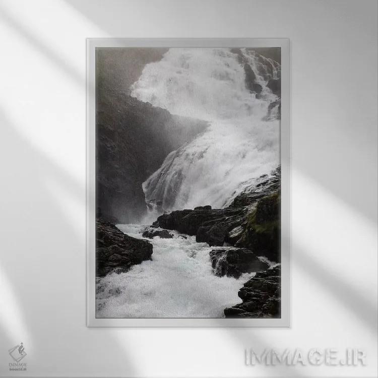 تابلو دکوراتیو Kjosfossen, Sogn Og Fjordane County, Norway,منظره دیدنی… اثر پانورامیک ایمجز - نمای قابدار سفید