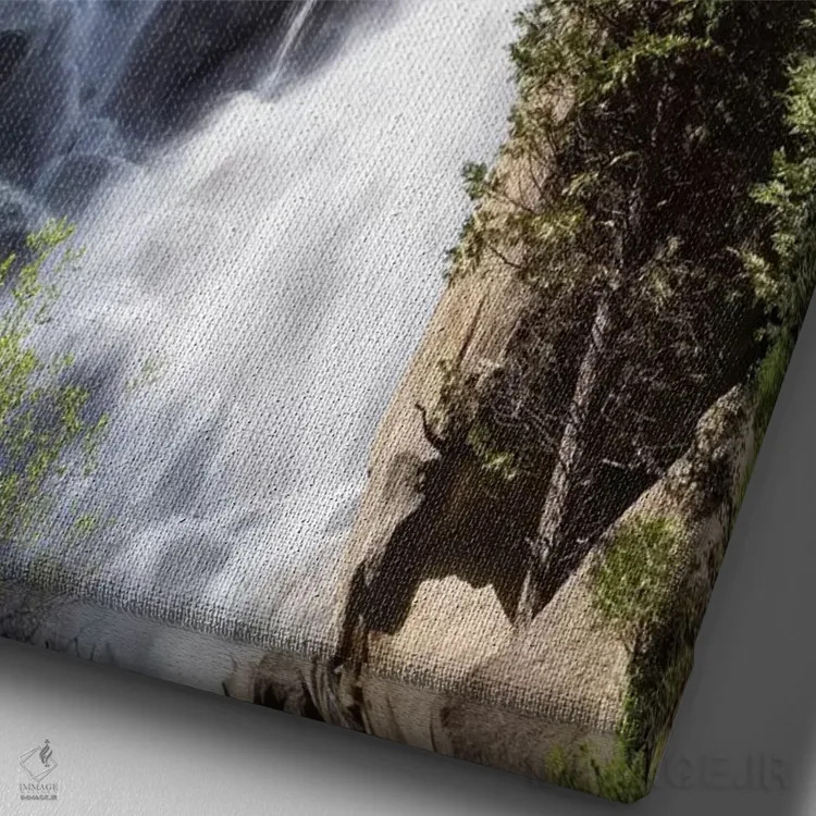تابلو دکوراتیو Sequoia National Park, California, USA" - "آبشار در جنگ… اثر پانورامیک ایمجز - نمای نزدیک بافت بوم