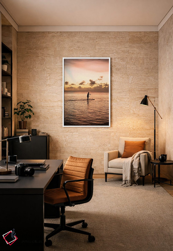 تابلو دکوراتیو Bora Bora, Society Islands, French Polynesia,سیلوئت مرد… اثر پانورامیک ایمجز - D6W