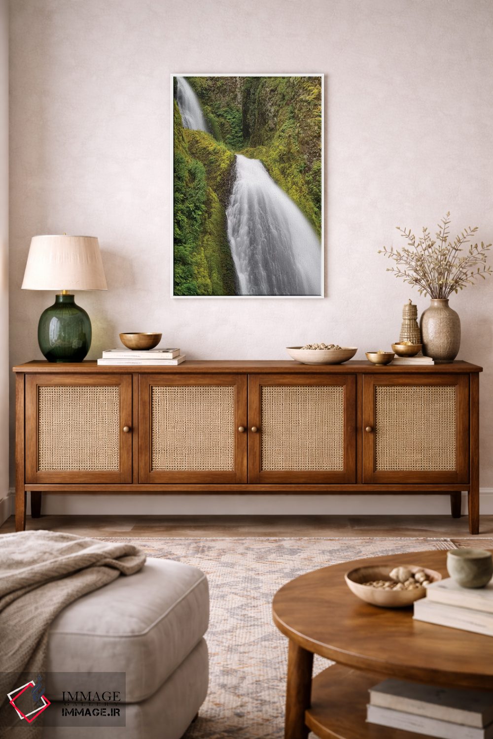 تابلو دکوراتیو Wahkeena Falls, Hood River, Oregon, USA II" - "آبشار در… اثر پانورامیک ایمجز - D3W
