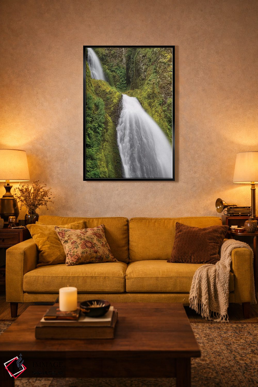 تابلو دکوراتیو Wahkeena Falls, Hood River, Oregon, USA II" - "آبشار در… اثر پانورامیک ایمجز - D4B