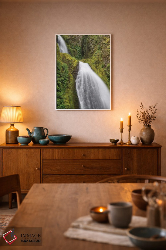 تابلو دکوراتیو Wahkeena Falls, Hood River, Oregon, USA II" - "آبشار در… اثر پانورامیک ایمجز - D5W