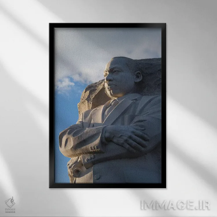 تابلو دکوراتیو National Mall, Washington DC, USA" - "یادبود مارتین لوت… اثر پانورامیک ایمجز - نمای قابدار مشکی