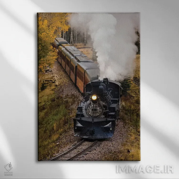 تابلو دکوراتیو Cumbres & Toltec Scenic Railroad" - "قطار بخار و واگن ه… اثر پانورامیک ایمجز - نمای روبهرو روی دیوار
