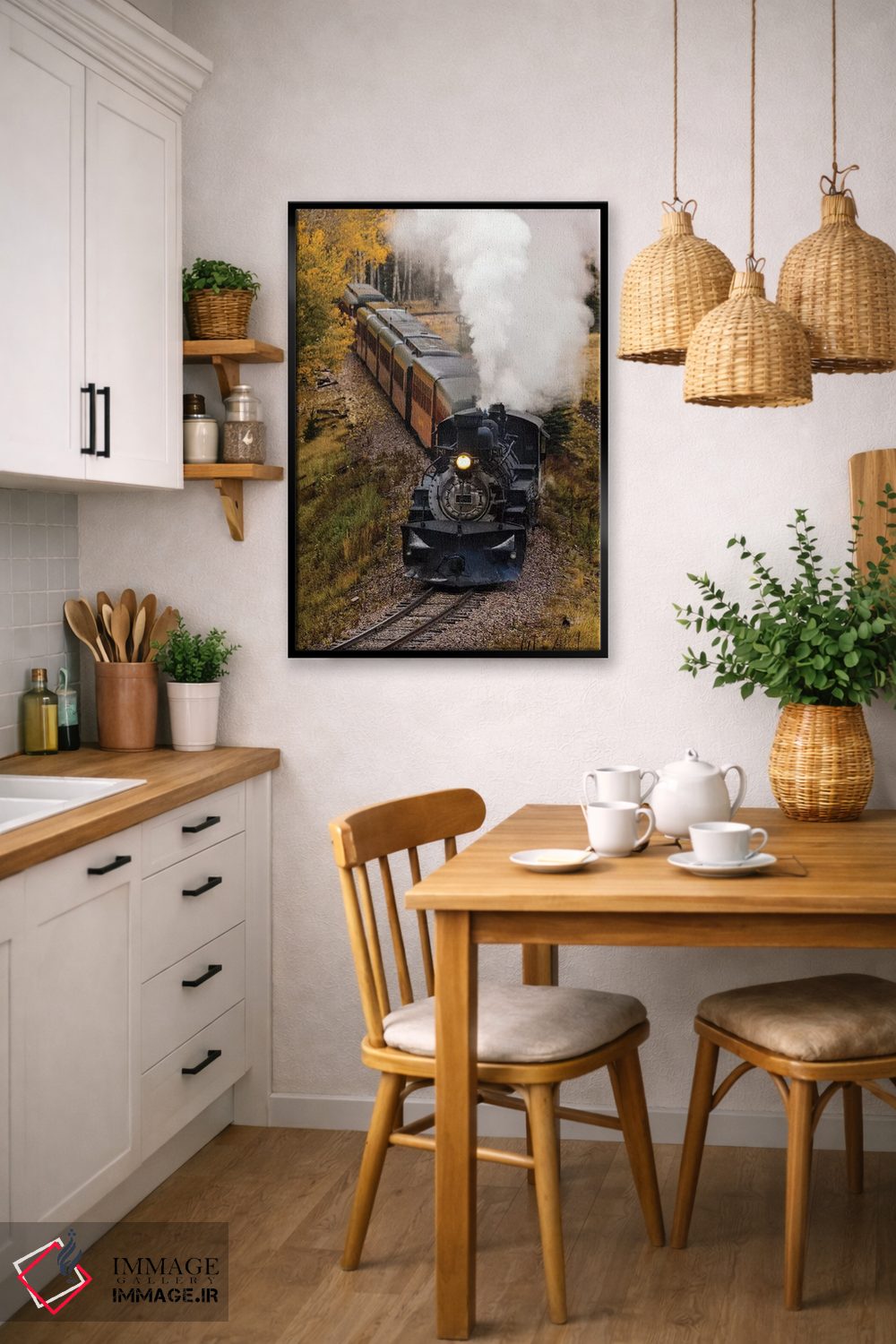 تابلو دکوراتیو Cumbres & Toltec Scenic Railroad" - "قطار بخار و واگن ه… اثر پانورامیک ایمجز - D5B