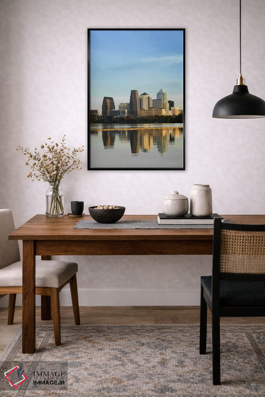 تابلو دکوراتیو Town Lake, Austin, Texas, USA #2,انعکاس ساختمان ها در آ… اثر پانورامیک ایمجز - D5B