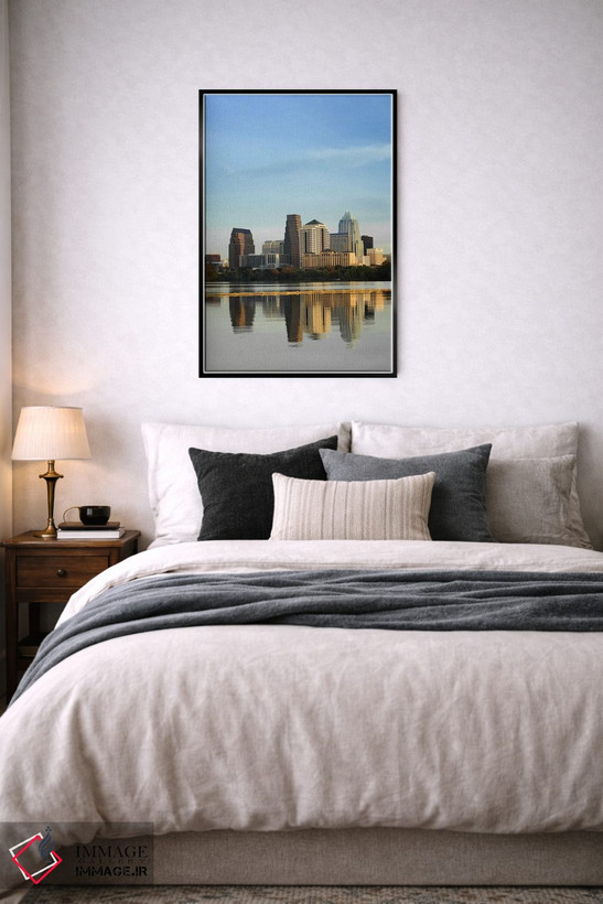 تابلو دکوراتیو Town Lake, Austin, Texas, USA #2,انعکاس ساختمان ها در آ… اثر پانورامیک ایمجز - D6B