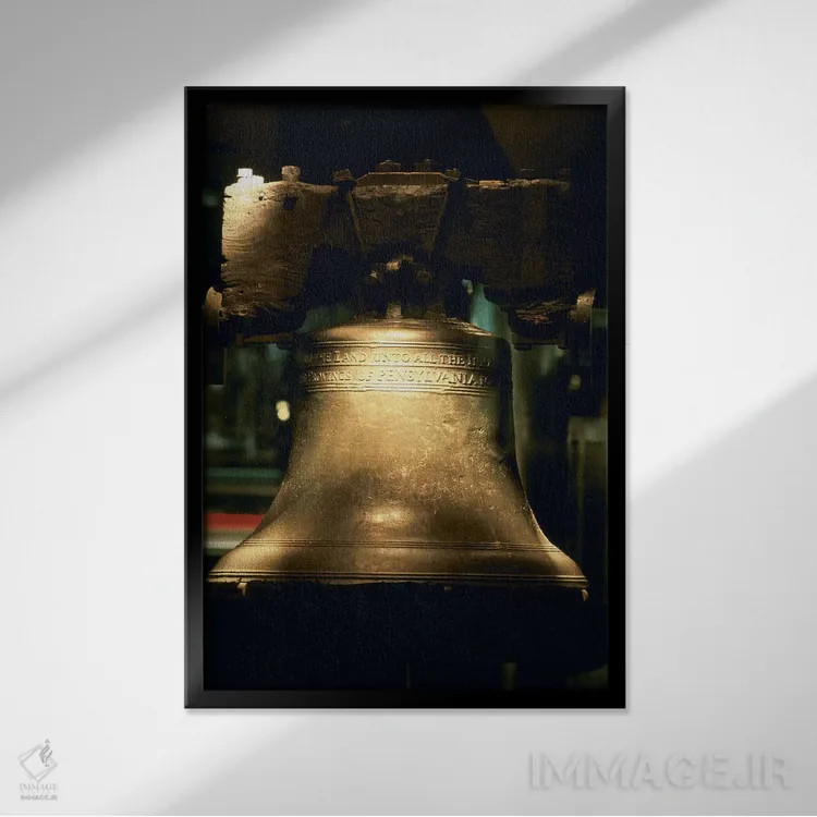 تابلو دکوراتیو Liberty Bell, Philadelphia, Pennsylvania, USA,نمای نزدی… اثر پانورامیک ایمجز - نمای قابدار مشکی