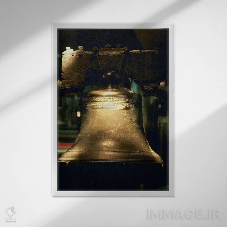 تابلو دکوراتیو Liberty Bell, Philadelphia, Pennsylvania, USA,نمای نزدی… اثر پانورامیک ایمجز - نمای قابدار سفید