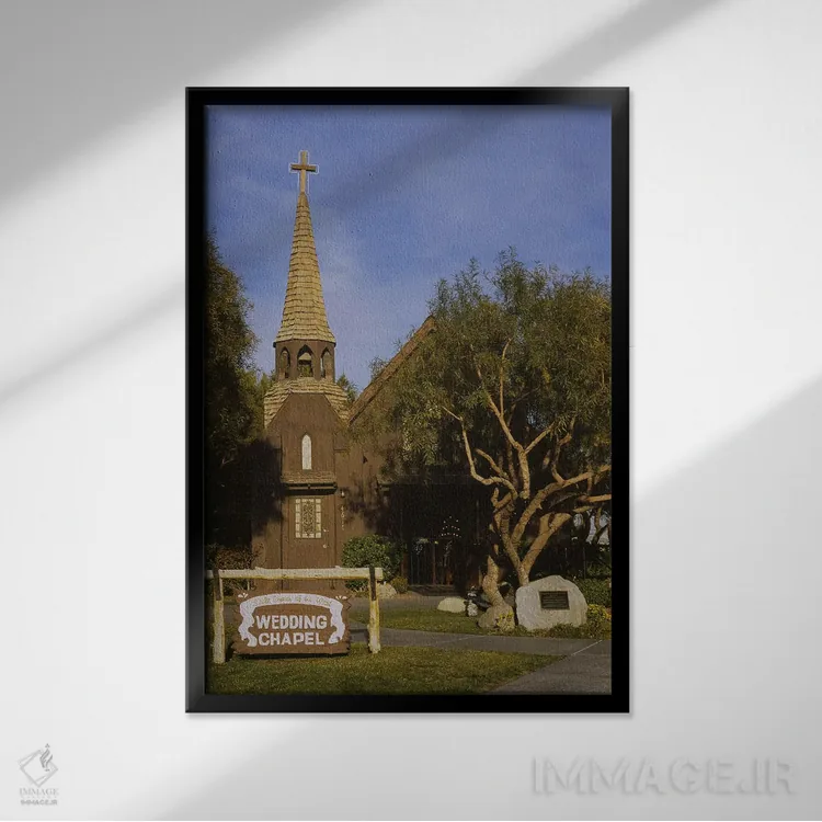 تابلو دکوراتیو The Little Church of the West, Las Vegas, Nevada, USA,ن… اثر پانورامیک ایمجز - نمای قابدار مشکی